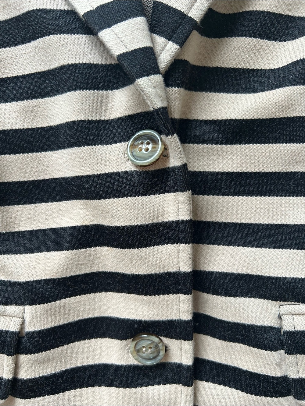 MaxMara Black and Cream Striped Tailored Blazer SMALL - Picture 7 of 12